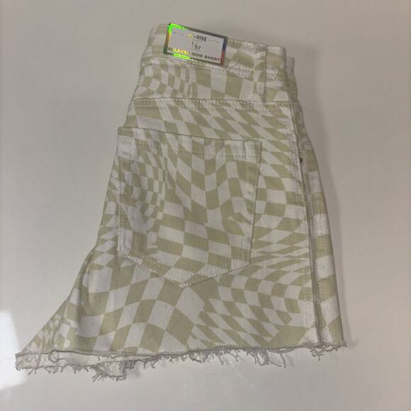 NWT Tinseltown Green Denim Cutoff Shorts Sz 5 / 27 Checkers Fairycore Grung Goth - Picture 6 of 7